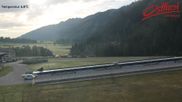 Archived webcam image showing Obertilliach biathlon centre on 28 Sep 2026 at 08:51