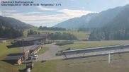 Archived webcam image showing Obertilliach biathlon centre on 28 Sep 2026 at 10:51