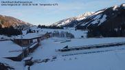 Archived webcam image showing Obertilliach biathlon centre on 26 Feb 2026 at 16:10