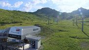 Archived webcam image showing Samnaun Alp Trida: Base Station Viderjoch on 12 Jul 2026 at 18:59