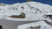 Archived webcam image showing Samnaun Alp Trida: Base Station Viderjoch on 13 Mar 2026 at 10:28