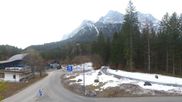 Archived webcam image showing Ehrwald - Base Station Zugspitzbahn on 14 Mar 2026 at 07:47