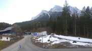 Archived webcam image showing Ehrwald - Base Station Zugspitzbahn on 14 Mar 2026 at 08:47