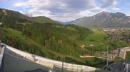 Archived webcam image showing Garmisch-Partenkirchen - Great Olympic Hill of the ski stadium on 5 May 2026 at 08:28