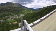 Archived webcam image showing Garmisch-Partenkirchen - Great Olympic Hill of the ski stadium on 17 May 2026 at 14:16