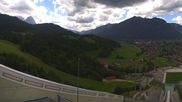 Archived webcam image showing Garmisch-Partenkirchen - Great Olympic Hill of the ski stadium on 14 Jun 2026 at 16:03