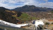 Archived webcam image showing Garmisch-Partenkirchen - Great Olympic Hill of the ski stadium on 16 Mar 2026 at 12:41