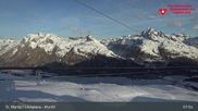 Archived webcam image showing Corvatsch middle station Murtel on 6 Apr 2026 at 08:00