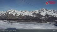 Archived webcam image showing Corvatsch middle station Murtel on 6 Apr 2026 at 09:00
