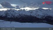 Archived webcam image showing Corvatsch middle station Murtel on 12 May 2026 at 01:42