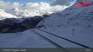 Archived webcam image showing Corvatsch middle station Murtel on 12 May 2026 at 07:42