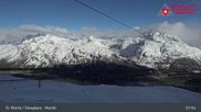 Archived webcam image showing Corvatsch middle station Murtel on 12 May 2026 at 08:42
