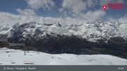 Archived webcam image showing Corvatsch middle station Murtel on 12 May 2026 at 15:42