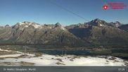 Archived webcam image showing Corvatsch middle station Murtel on 29 May 2026 at 07:26