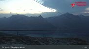 Archived webcam image showing Corvatsch middle station Murtel on 4 Aug 2026 at 01:48