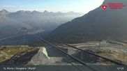 Archived webcam image showing Corvatsch middle station Murtel on 4 Aug 2026 at 07:48