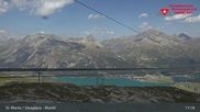Archived webcam image showing Corvatsch middle station Murtel on 4 Aug 2026 at 11:48