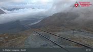 Archived webcam image showing Corvatsch middle station Murtel on 18 Sep 2026 at 07:21