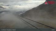 Archived webcam image showing Corvatsch middle station Murtel on 18 Sep 2026 at 08:21