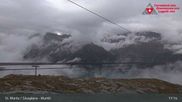 Archived webcam image showing Corvatsch middle station Murtel on 18 Sep 2026 at 17:21