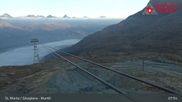 Archived webcam image showing Corvatsch middle station Murtel on 3 Oct 2026 at 08:55
