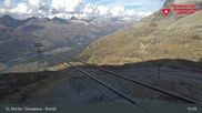 Archived webcam image showing Corvatsch middle station Murtel on 3 Oct 2026 at 15:55