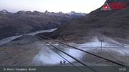 Archived webcam image showing Corvatsch middle station Murtel on 11 Oct 2026 at 07:33