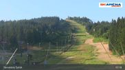 Archived webcam image showing The top of Tanvaldský Špičák on 28 Jun 2026 at 07:36