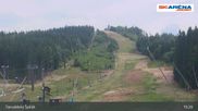 Archiviertes Webcam Bild: Blick vom Gipfel des Tanvaldský Špičák ins Tal am 12.07.2026 um 15:41 Uhr