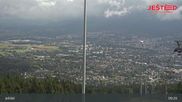 Archived webcam image showing View from Stanice lanovky ČD, Liberec - Horní Hanychov on 18 Aug 2026 at 09:59