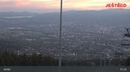 Archived webcam image showing View from Stanice lanovky ČD, Liberec - Horní Hanychov on 17 Oct 2026 at 07:14