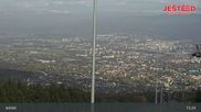 Archived webcam image showing View from Stanice lanovky ČD, Liberec - Horní Hanychov on 17 Oct 2026 at 13:14