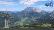 Archived webcam image showing Lermoos Grubigstein Ski Resort: Grubig II Gondola on 19 Aug 2026 at 13:12
