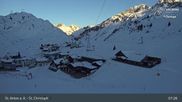 Archived webcam image showing St. Christoph - Arlberg on 26 Feb 2026 at 07:36