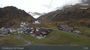 Archived webcam image showing St. Christoph - Arlberg on 14 Oct 2026 at 11:28