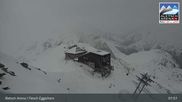 Archived webcam image showing Top station Fiescheralp-Eggishorn (Aletsch Arena) on 13 Apr 2026 at 08:55