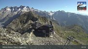 Archived webcam image showing Top station Fiescheralp-Eggishorn (Aletsch Arena) on 12 Jul 2026 at 09:36