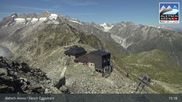 Archived webcam image showing Top station Fiescheralp-Eggishorn (Aletsch Arena) on 12 Jul 2026 at 15:36