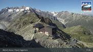 Archived webcam image showing Top station Fiescheralp-Eggishorn (Aletsch Arena) on 12 Jul 2026 at 17:36