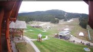 Archived webcam image showing Base Area Lake Louise on 4 Jun 2026 at 16:59