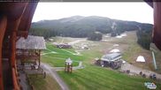 Archived webcam image showing Base Area Lake Louise on 4 Jun 2026 at 18:59