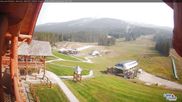 Archived webcam image showing Base Area Lake Louise on 21 Aug 2026 at 18:37