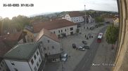 Archived webcam image showing View of Tittling Market Square on 4 May 2026 at 07:40