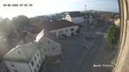 Archived webcam image showing View of Tittling Market Square on 18 Jun 2026 at 07:54