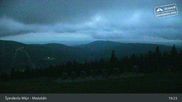 Archived webcam image showing Špindlerův Mlýn - Medvědín on 24 Sep 2026 at 19:59