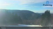 Archived webcam image showing Pustevny Ski Area on 26 Feb 2026 at 15:03
