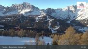 Archived webcam image showing Stiergarten Mountain, Sexten Dolomites on 26 Feb 2026 at 08:12
