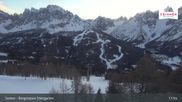 Archived webcam image showing Stiergarten Mountain, Sexten Dolomites on 26 Feb 2026 at 21:12