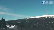 Archived webcam image showing Ski Resort Praděd - Jeseniky on 26 Feb 2026 at 13:18