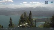 Archiviertes Webcam Bild: Blick vom Herzogstand auf den Kochelsee am 25.05.2026 um 13:19 Uhr